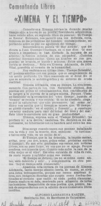 "Ximena y el tiempo"