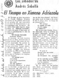 El tiempo en Ximena Adriazola