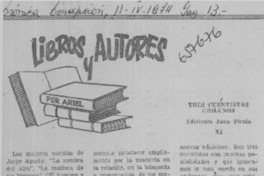 Tres cuentistas chilenos.  [artículo]