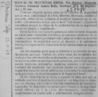 Manual de seguridad social.  [artículo]