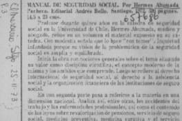 Manual de seguridad social.  [artículo]