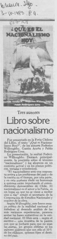Libro sobre nacionalismo