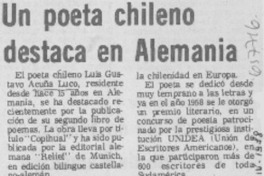 Un Poeta chileno destaca en Alemania.
