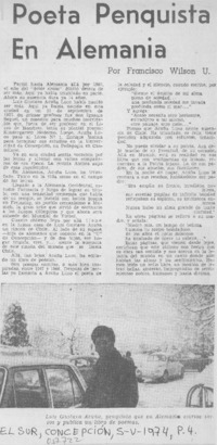Poeta penquista en Alemania