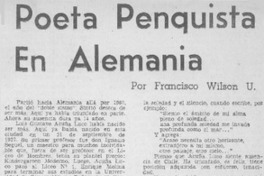 Poeta penquista en Alemania