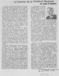 La historia de la Gratitud Nacional