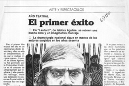El primer éxito  [artículo] Hans Ehrmann.