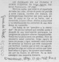 Un Extraño en la clínica y otros cuentos.