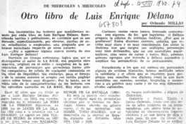 Otro libro de Luis Enrique Délano  [artículo] Orlando Millas.