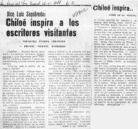 Dice Luis Sepulveda, Chiloé inspira a los escritores visitantes