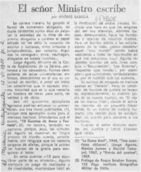 El señor ministro escribe