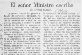 El señor ministro escribe