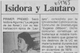 Isidora y Lautaro  [artículo] Graciela Romero.