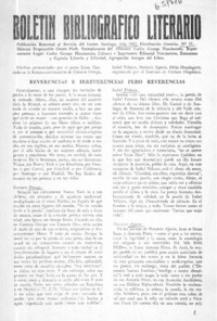 Reverencias e irreverencias pero reverencias  [artículo] Jaime Quezada.