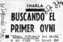 Buscando el primer OVNI.  [artículo]