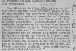 La procesión del Carmen entre las máscaras.  [artículo]