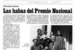 Las habas del premio nacional  [artículo] Hans Ehrmann.