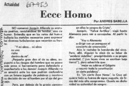 Ecce Homo  [artículo] Andrés Sabella.