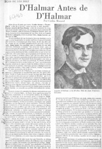 D'Halmar antes de D'Halmar  [artículo] Carlos Morand.