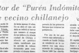 Autor de "Purén indómito" fue vecino chillanejo.  [artículo]