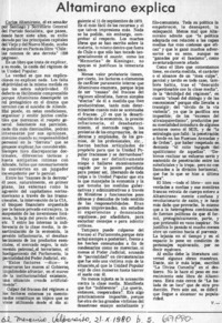 Altamirano explica  [artículo] V.