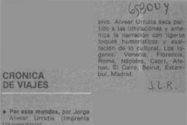 Crónica de viajes  [artículo] J. L. R.