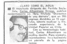 Claro como el agua.  [artículo]