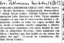 Por los caminos de Chile.  [artículo]