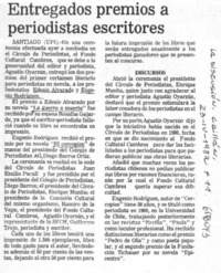 Entregados premios a periodistas escritores.  [artículo]