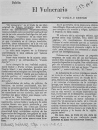 El vulnerario  [artículo] Gonzalo Orrego.