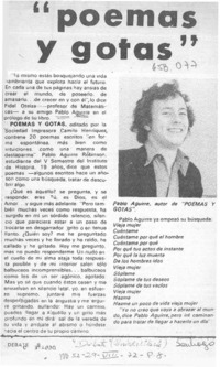 Poemas y gotas  [artículo]