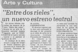 "Entre dos rieles" un nuevo estreno teatral.