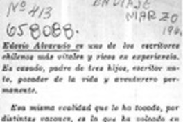 Edesio Alvarado  [artículo] Sonia Quintana R.