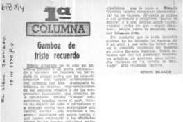 Gamboa de triste recuerdo  [artículo] Simón Blanco.