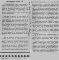 Un drama sin desenlace.  [artículo]