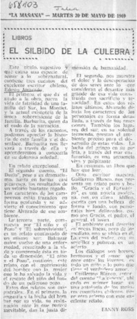 El Silbido de la culebra  [artículo] Fanny Ross.