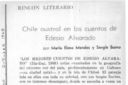Chile austral en los cuentos de Edesio Alvarado  [artículo] María Elena Morales y Sergio Bueno.