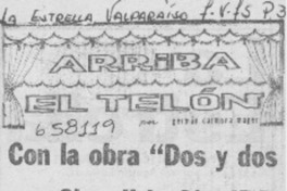 Con la obra "Dos y dos son cinco" la Cía. IPA inicia su temporada