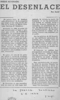 El Desenlace  [artículo] Aniel.