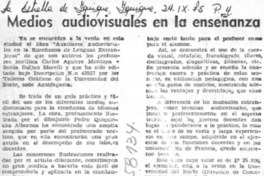 Medios audiovisuales en la enseñanza