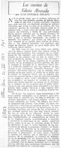 Los Mejores cuentos de Edesio Alvarado  [artículo] Luis Enrique Délano.