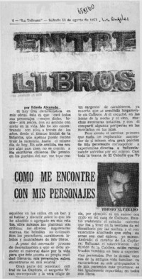 Como me encontré con mis personajes   Edesio Alvarado.