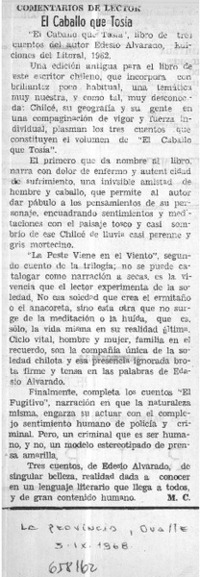 El Caballo que tosía  [artículo] M. C.