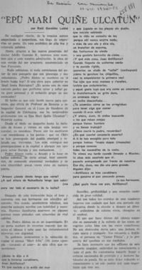 "Epu Mari Quiñe Ulcatun"  [artículo] Raúl Labbé González.