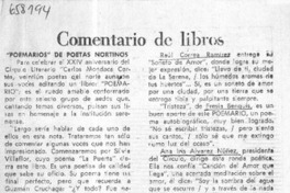 "Poemario de poetas nortinos  [artículo] Alfonso Larrahona K.