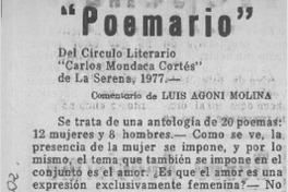 Poemario  [artículo] Luis Agoni Molina
