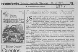 Fantasía sólo para "Peques"  [artículo] Bárbara Hayes Frabasile.