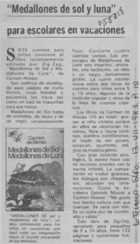 "Medallones de sol y luna" para escolares en vacaciones.  [artículo]