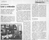 Leer y entender  [artículo] I.B.