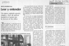 Leer y entender  [artículo] I.B.